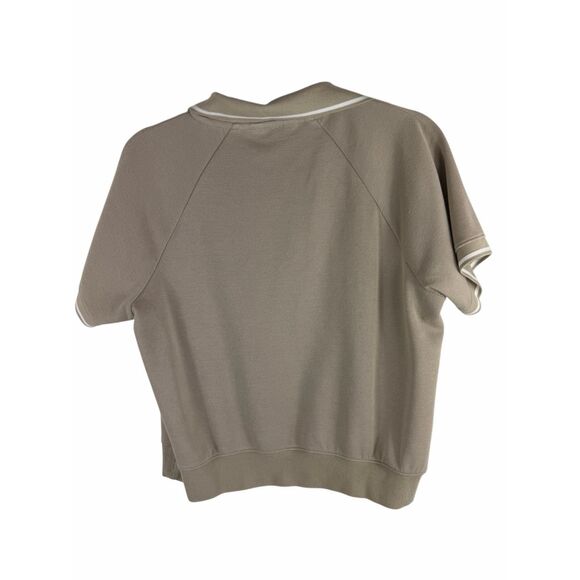 SPANX AirEssentials® Pique Polo Top- Ashwood- Size M - Picture 5 of 7